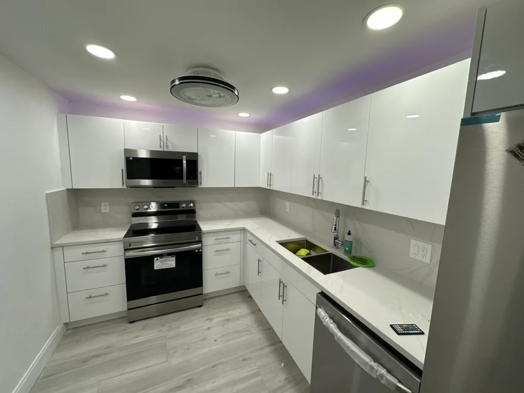 Kitchen interior design by Kitchen and Closets — custom cabinetry designed and built for the actual space, Boca Raton, FL